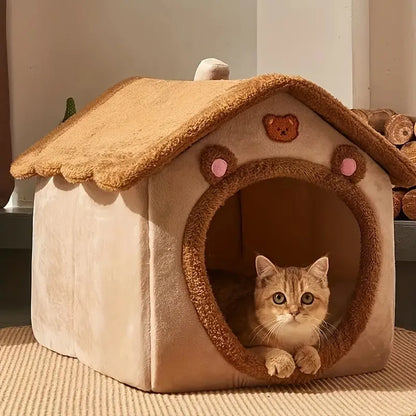 Casa plegable, extraíble y lavable para mascotas