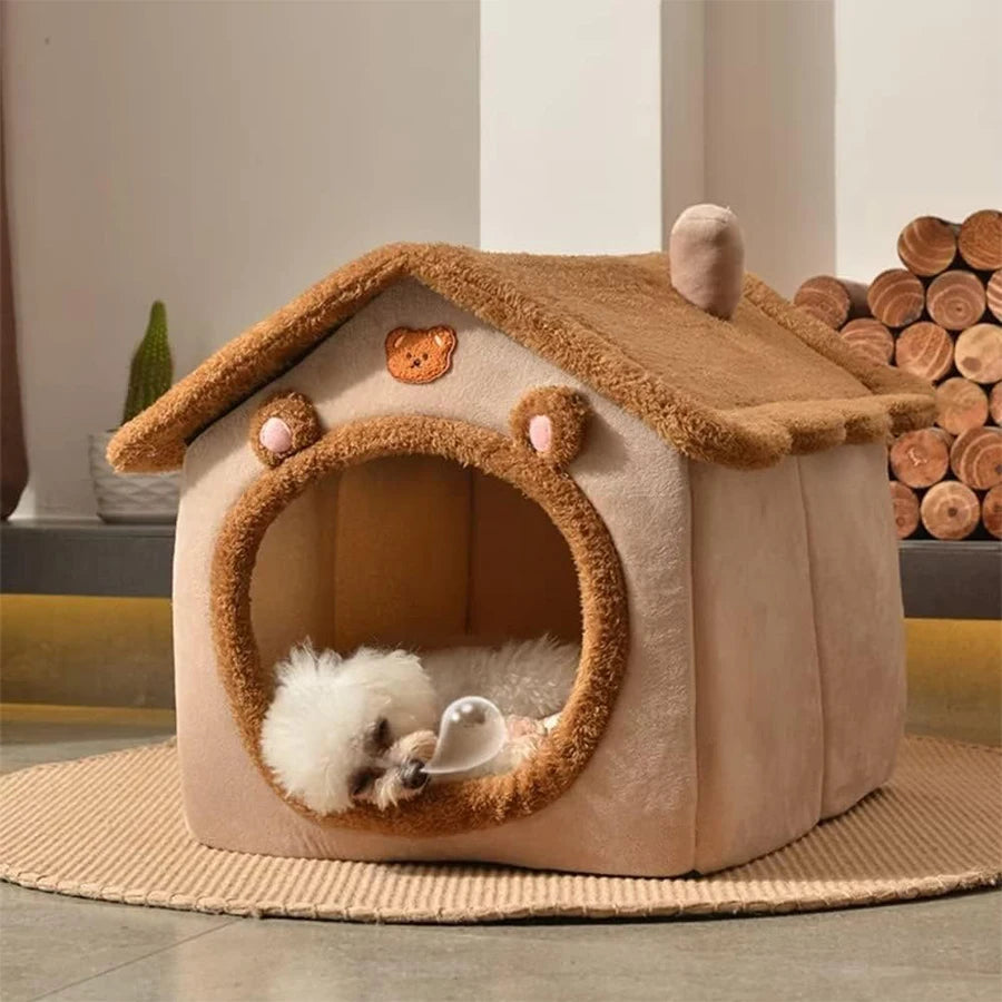 Casa plegable, extraíble y lavable para mascotas